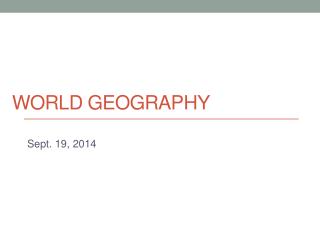 World geography