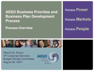 AESO Business Priorities and Business Plan Development Process