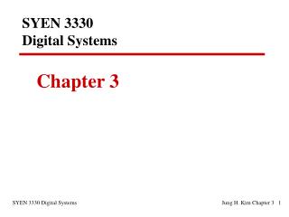 SYEN 3330 Digital Systems