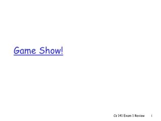 Game Show!