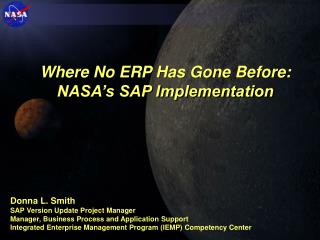 IFMP Competency Center Overview