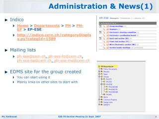 Administration &amp; News(1)