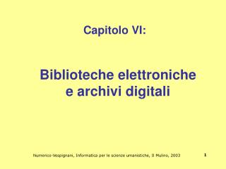 Capitolo VI: