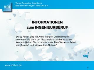 INFORMATIONEN zum INGENIEURBERUF