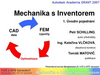 Mechanika s Inventorem 1. Úvodní pojednání