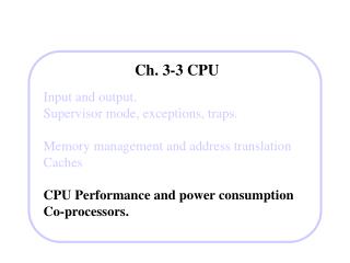 Ch. 3-3 CPU