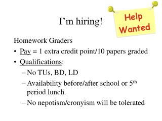 I’m hiring!