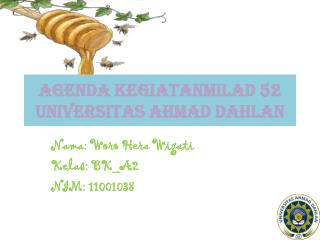 AGENDA KEGIATANMILAD 52 UNIVERSITAS AHMAD DAHLAN