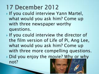 17 December 2012