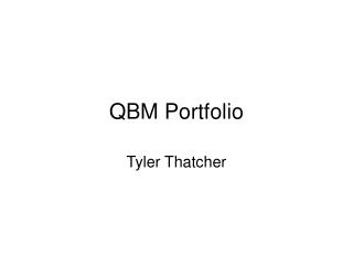 QBM Portfolio