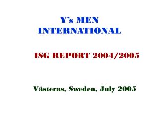 Y’s MEN INTERNATIONAL