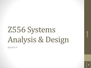 Z 556 Systems Analysis &amp; Design