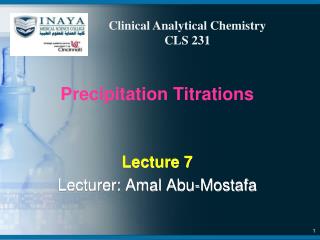 Precipitation Titrations