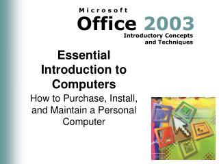 Essential Introduction to Computers