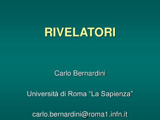 RIVELATORI