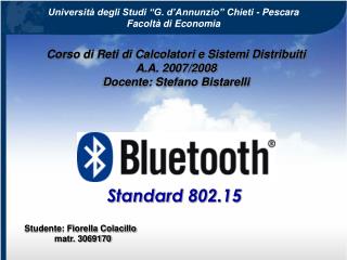 Università degli Studi “G. d’Annunzio” Chieti - Pescara Facoltà di Economia