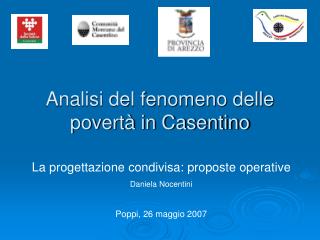 Analisi del fenomeno delle povertà in Casentino