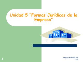 Unidad 5 “Formas Jurídicas de la Empresa”