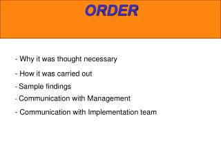 Order
