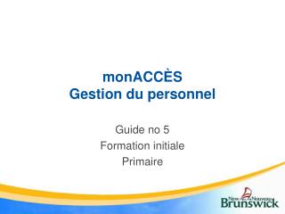 monACCÈS Gestion du personnel