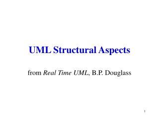 UML Structural Aspects