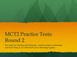 MCT2 Practice Tests: Round 2
