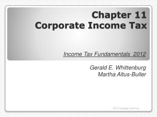 Chapter 11 Corporate Income Tax