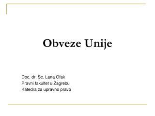 Obveze Unije