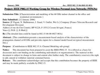 Project: IEEE P802.15 Working Group for Wireless Personal Area Networks (WPANs)