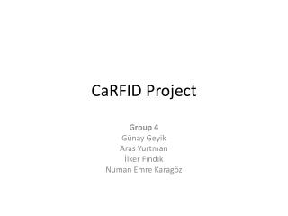 CaRFID Project