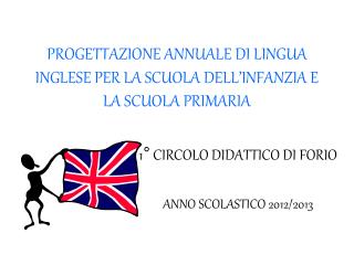 PROGETTAZIONE ANNUALE DI LINGUA INGLESE PER LA SCUOLA DELL’INFANZIA E LA SCUOLA PRIMARIA