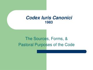 Codex Iuris Canonici 1983