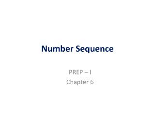 Number Sequence