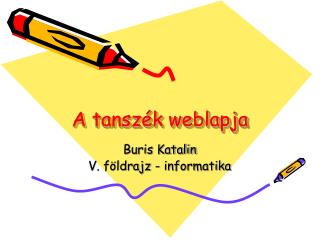 A tanszék weblapja