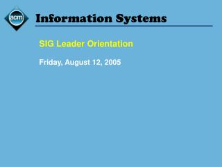 Information Systems