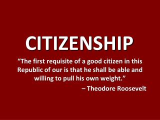 CITIZENSHIP