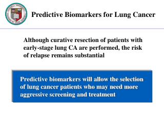 Predictive Biomarkers for Lung Cancer