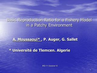 Basic Reproduction Ratio for a Fishery Model in a Patchy Environment