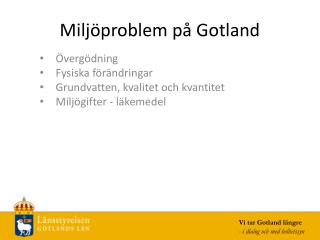 Miljöproblem på Gotland