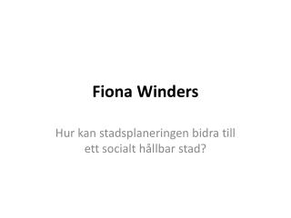 Fiona Winders