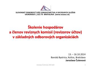 Vítam Vás na mojom prvom školení 