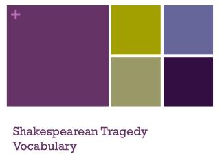 Shakespearean Tragedy Vocabulary