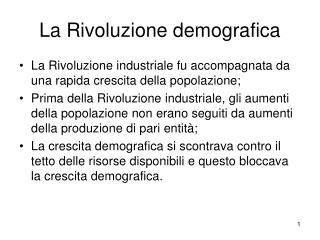 La Rivoluzione demografica