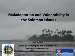 Maladaptation and Vulnerability in the Solomon Islands