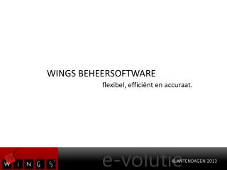 WINGS BEHEERSOFTWARE