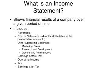 What is an Income Statement?