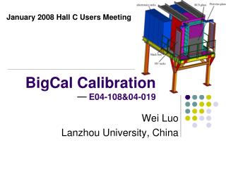 BigCal Calibration E04-108&amp;04-019