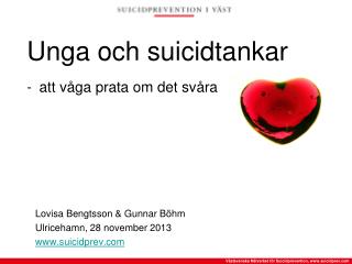 Unga och suicidtankar - att våga prata om det svåra