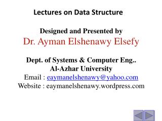 Lectures on Data Structure