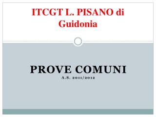 ITCGT L. PISANO di Guidonia